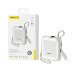 Power Bank Foneng PX115 com 2-em-1 Outputs Lightning+Type-C 10000mAh Dourado Claro Power Bank Foneng PX115 com 2-em-1 Outputs Lightning+Type-C 10000mAh Dourado Claro